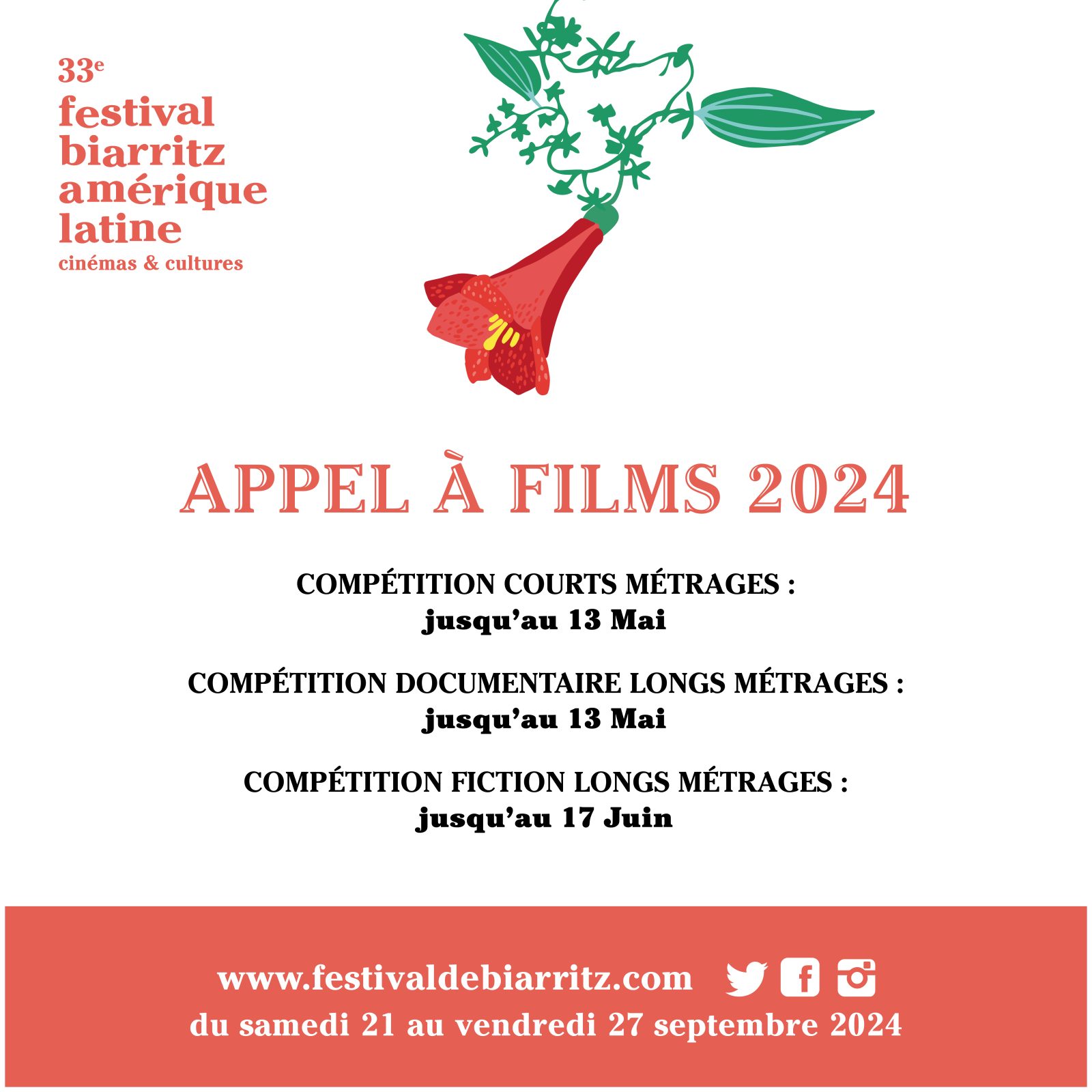 Convocatoria 2024 Festival de Biarritz América Latina